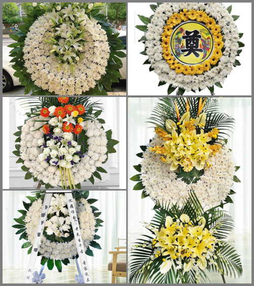 四川成都彭州市隆丰镇同德村花圈速递